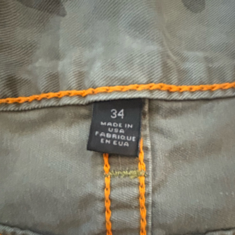 True Religion Ricky camouflage jeans. Very Good Condition! Grey/Green. 34” x 34” - Picture 5 of 14